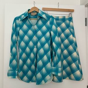 Gucci Plaid Skirt Set - size 38